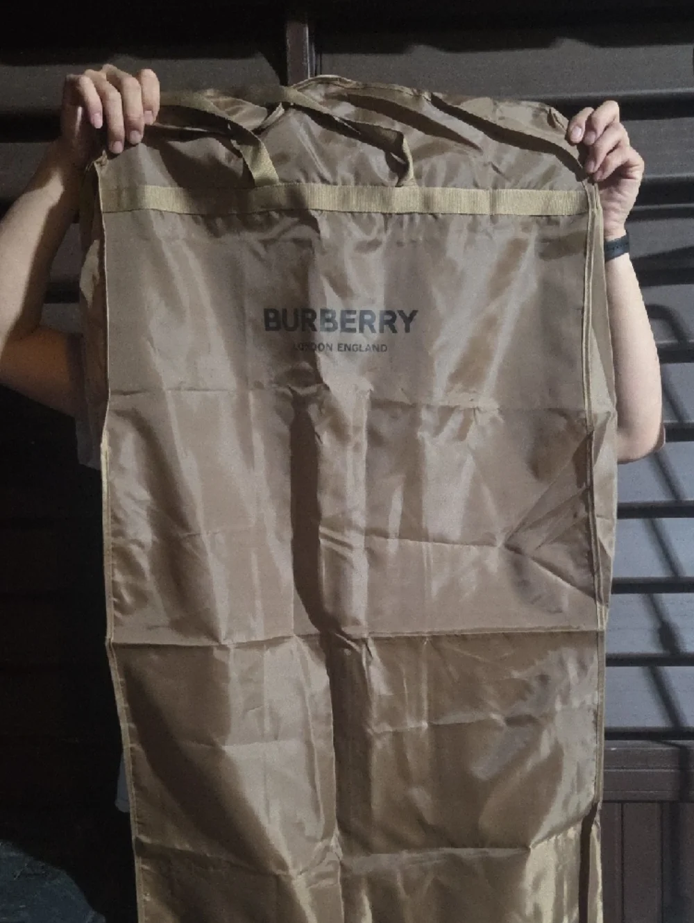 Burberry Brown Nylon Logo Tote - Picture 2 of 5